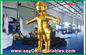 Golden Man Cloth Inflatable Cartoon Characters For Advertising