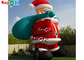 OEM Inflatable Holiday Decorations LED Santa Claus Model For Shopping Mall