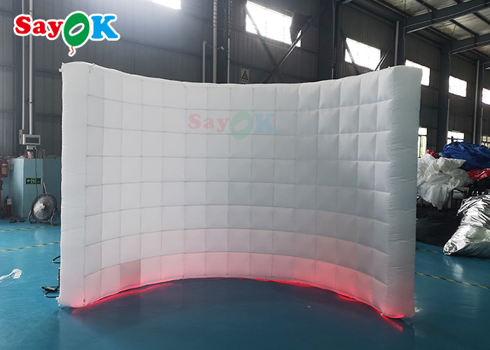 Event Exhibition Inflatable Photo Booth Wall Background Frame With LED ...