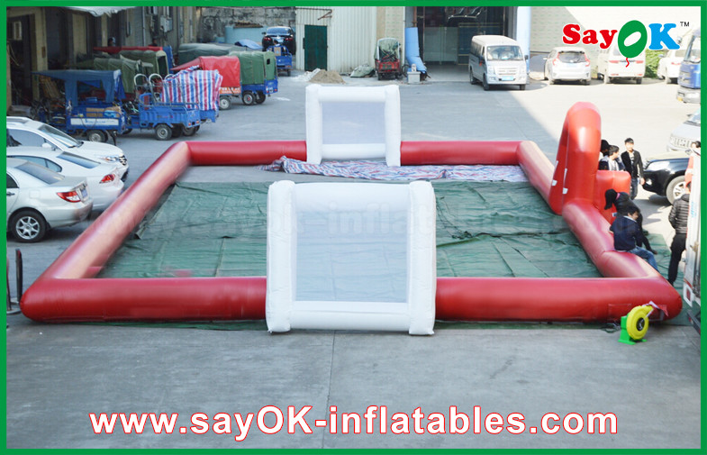 Football Inflate Gate Giant Inflatable Football 10m Big Inflatable Red Football Field WIth ...