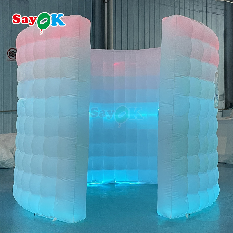 360 Inflatable Photo Booth Wall for Events - Portable LED Enclosure