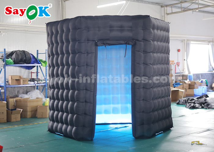Inflatable Party Tent Hexagon Black Blow Up Photo Booth For Party ...