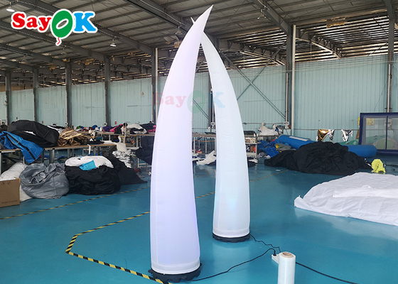 2.5m Multi Color Inflatable Led Ivory For Stage Entrance Decoration