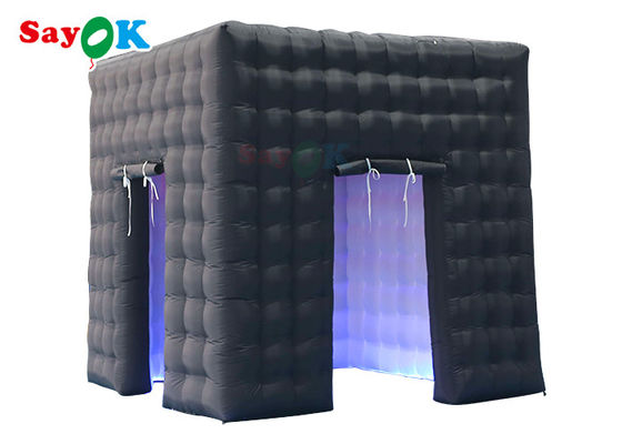 Stage Decoration Portable Inflatable Photo Booth Enclosure Black Color