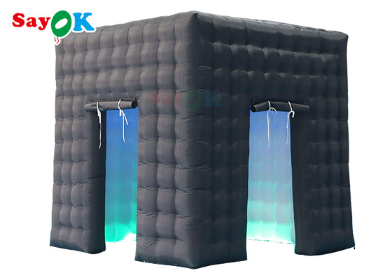 Oxford Cloth LED Inflatable Photo Booth Double Middle Door Camera Booths