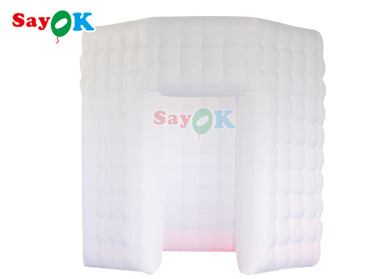 White Oxford Cloth Inflatable Photo Booth For Event Lead Free