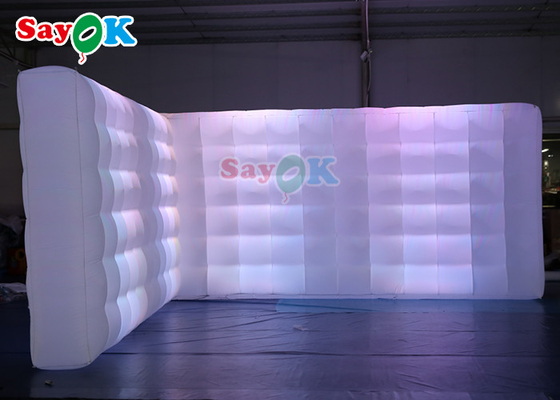 Oxord Cloth Inflatable Photo Booth Backdrop Led Wall Lighting Colorful Inflatable Led Wall