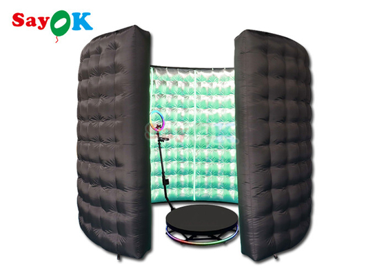 Custom Black Inflatable Photo Booth Party Events Blow Up Led 360 Photo Booth Enclosure