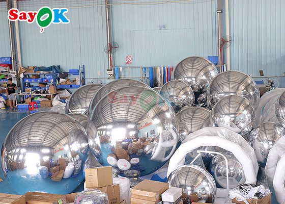 Colorful PVC Inflatable Reflective Ball Christmas Decoration Inflatable Sphere Mirror inflatable balloon advertising