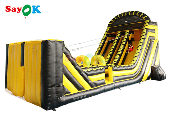 Inflatable Dry Slide Commercial Wave Ropeway Games Inflatable Zip Line Slide Combos Logo Printing