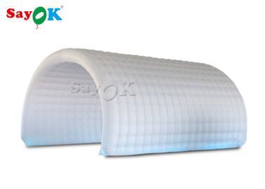 Dome Inflatable Tent White Oxford Cloth Inflatable Channel Tent 6*3*3mH For Sports Competition