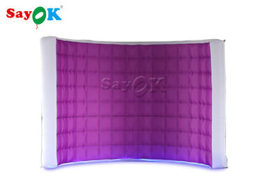 Purple Inflatable LED Air Pump Photo Booth For Advertising / Festival