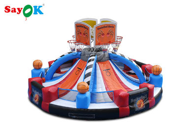 Giant Outdoor Inflatable Basketball Hoop Shooting Game Customized Logo