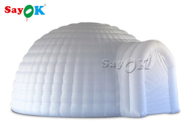 Inflatable Outdoor Tent 5m White Inflatable Igloo Dome Tent  With Led Light For Wedding Event