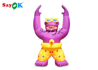 6m Giant Pink Inflatable Gorilla Animal Model For Outdoor Advertising