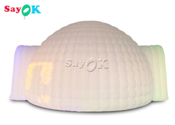Inflatable Igloo Tent Oxford Cloth White LED Inflatable Dome Tent For Party Event