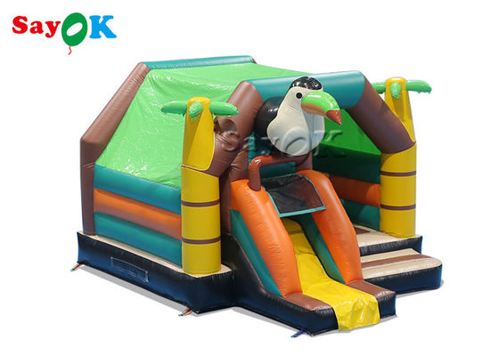 Colorful Tucan Jumping Bouncy Castle Bed Animal Theme Woodpecker Bounce House Slide Combo