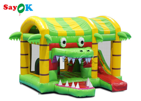 Small Multi fun Crocodile Inflatable Bounce Castle House Slide For Kid