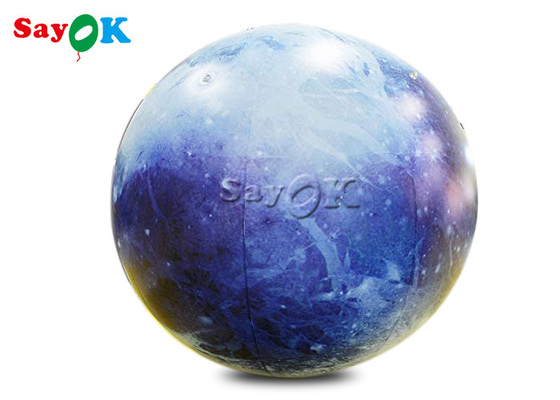 Customized 40 Inches Inflatable Lighting Decoration Pluto Planet Balloon