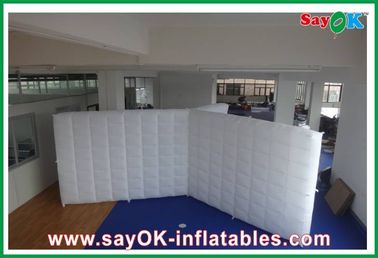 Custom Inflatable Tent Family Air Inflatable Partition Wall /  Blown Up Led Light Joint Wall For Wedding