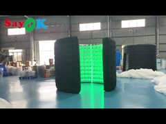 Factory inflatable photo booth wall black curved wall led photo booth