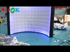 Hot Selling Portable Curved Inflatable Photo Booth Backdrop Wall For Exhibition