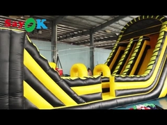 Commercial Wave Ropeway Games Inflatable Zip Line Slide Combos Inflatable Zip Line