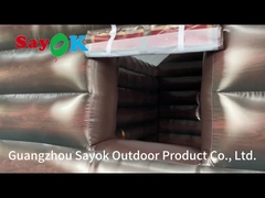 Giant Lights Inflatable Christmas House Inflatable Santa House For Sale