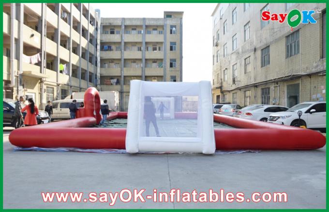 Football Inflate Gate Giant Inflatable Football 10m Big Inflatable Red Football Field WIth ...